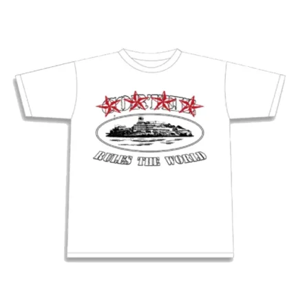 Corteiz 4 Starz Alcatraz T Shirt White (2)