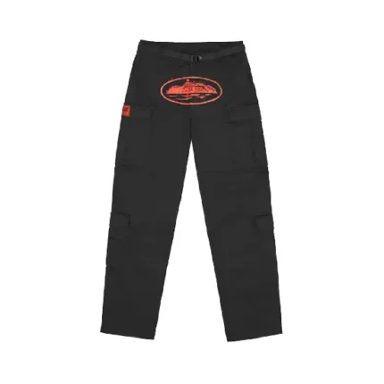 Corteiz Guerillaz Cargos Black Red 2